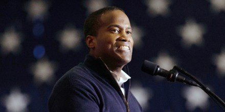 Rep. John James at a "Save America" rally in Warren, Mich., in 2022.