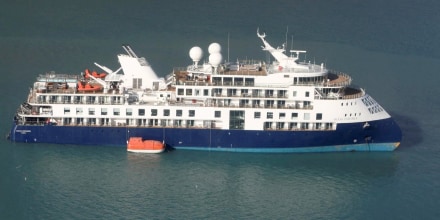 Cruise ship with 206 on board runs aground in Greenland