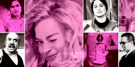 Photo Illustration: Images from "May December," "The Holdovers," "The Bear," "Barbie," "Killers of the Flower Moon," "Poor Things," and "Succession"