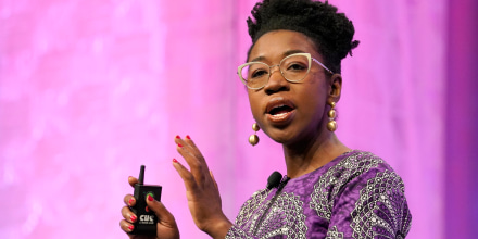 Dr. Joy Buolamwini during 2023 Massachusetts Conference For Women in Boston