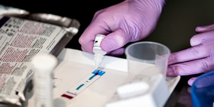 A rapid test at the sexual health clinic.