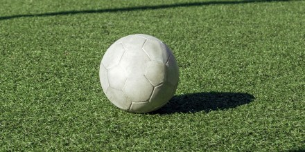 Soccer ball in the field.