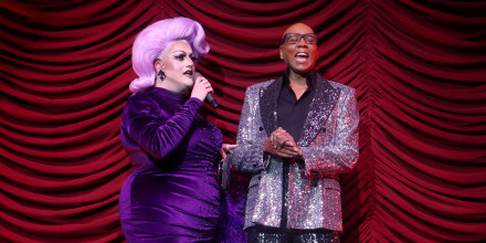 Lawrence Chaney, left, and RuPaul during RuPaul's Drag Race Live! At Flamingo Las Vegas