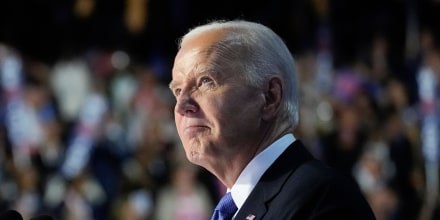 President Joe Biden pauses while speaking