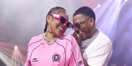 Ashanti and Nelly perform at E11EVEN Miami during the 10th Anniversary of E11EVEN celebration on February 2, 2024 in Miami, Florida. 