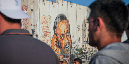 Drawing Artistic image of Marwan Barghouti.