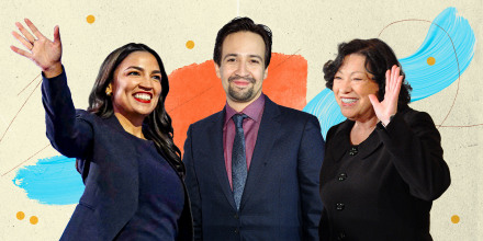 Alexandria Ocasio-Cortez, Lin Manuel Miranda, and Sonia Sotomayor