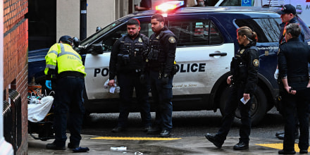 Paramedics transport a patient after they were administered Narcan for a suspected fentanyl drug overdose in Portland, Ore., on Jan. 25, 2024. 