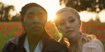 Cynthia Erivo is Elphaba and Ariana Granda is Glinda in "Wicked."