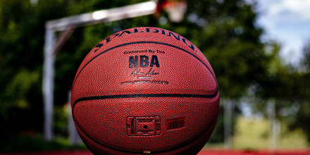 basketball on a court