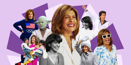 Collage of Hoda Kotb through the years