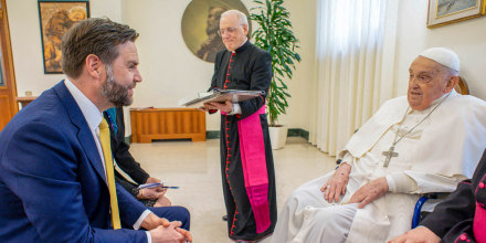Pope Francis meets with JD Vance.