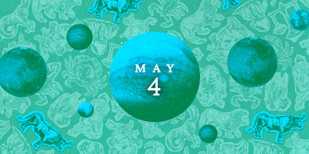 Planets over zodiac collage