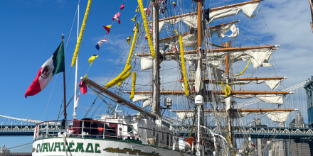 The Mexican Navy tall ship.