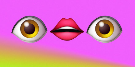 Eye and lips emojis