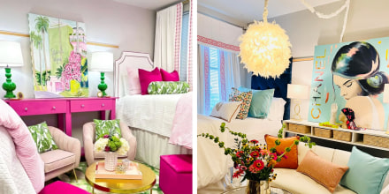 Dorm room makeovers by Shelly Gates / Mary Margaret Designs.