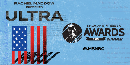 : MSNBC’s chart-topping original podcast “Rachel Maddow Presents: Ultra” is honored to be recognized with an Edward R. Murrow Award. Listen to both seasons now wherever you get your podcasts.