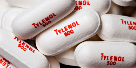 Johnson & Johnson's Tylenol pills in a pile.