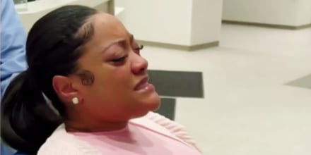 Mercedes Wells in labor.