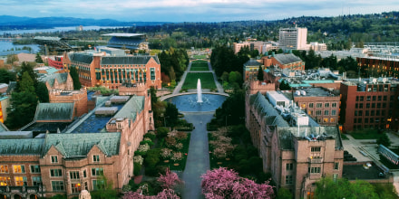 Aerial photo of the University of Washington