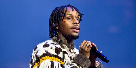 Toosii performs on stage