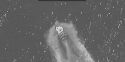 Video released by U.S. Southern Command shows a U.S. strike on vessel allegedly engaged in drug trafficking in the Eastern Pacific on Dec. 15, 2025.