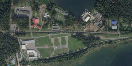 A view of Vladimir Putin's residential complex in Roshchino, Novgorod Region