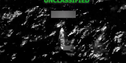 Captura de pantalla del video publicado por el Comando Sur donde aparece la supuesta narcolancha.