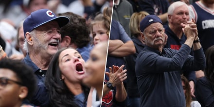 Bill Murray at the U Conn - Duke March Madness game.