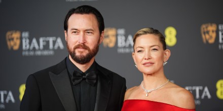 Danny Fujikawa and Kate Hudson at the 79th British Academy Film Awards on Feb. 21, 2026.