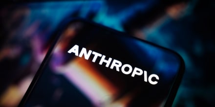 Image: Anthropic logo on a smartphone screen