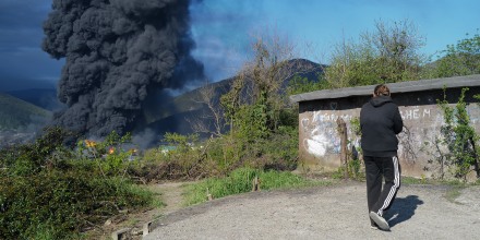 Russia Oil Refinery Fire