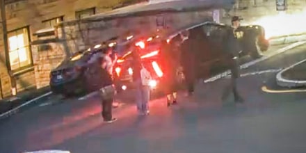 Video shows Cornell students following President Kotlikoff to his car and surrounding the car to prevent him from leaving after the Cornell Political Union event.