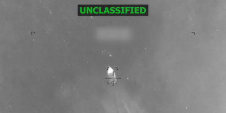A boat is seen before a U.S. strike in the Eastern Pacific on May 05, 2026.