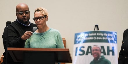 Karyn Kirby, whose son, Isaiah Kirby, was shot and killed by police in East Lansing