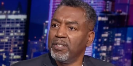 Actor Russell Andrews on CNN's "The Story Is with Elex Michaelson".