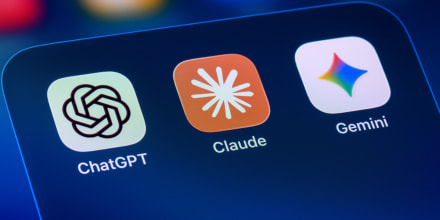 AI assistant apps on a smartphone.