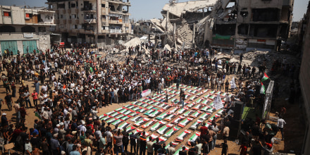 Funeral Of 112 Members Of The Hassayna And Abu Sharia Clan, Who Were Killed In An Israeli Strike
