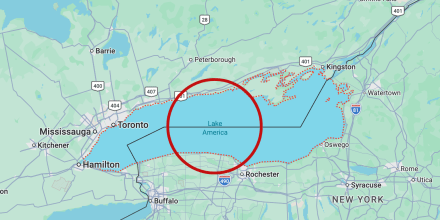 Google Maps cambia lago Ontario por lago América para usuarios en EE.UU. tras la orden de Trump para renombrarlo