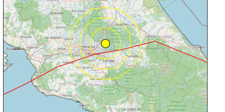 Dos sismos sacuden Costa Rica durante la madrugada de este lunes
