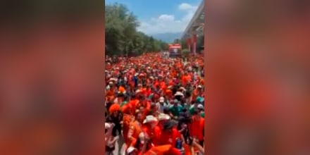 Fans de Países Bajos hicieron un baile masivo en Monterrey antes de caer ante Marruecos