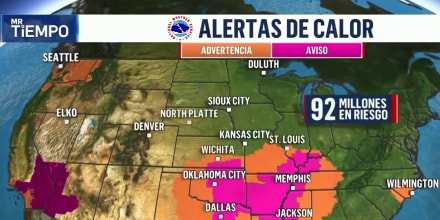 Casi 100 millones de personas están bajo alertas de calor extremo alrededor de EE.UU.