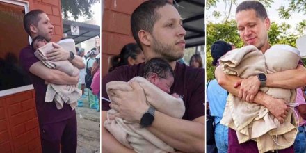Un médico rescata a recién nacidos en plena evacuación de un hospital durante el sismo en Colombia