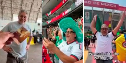 Un hombre sorprende a su padre con boletos para el Mundial por el Día del Padre