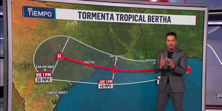 Tormentas severas mantienen en alerta al noreste de EE.UU.; Bertha avanza hacia Texas