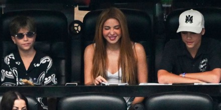 Así disfrutaron Shakira y sus hijos el partido de Argentina contra Austria en Miami