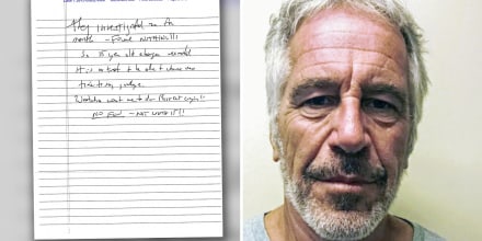 Siete líneas escritas a mano: vea la supuesta nota de suicidio de Jeffrey Epstein