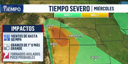 El tiempo severo se ensaña con Colorado, donde caen granizos del tamaño de una pelota de golf