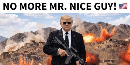 Con una imagen creada por IA, Trump arremete contra Irán: "¡No más Mr. Nice guy"