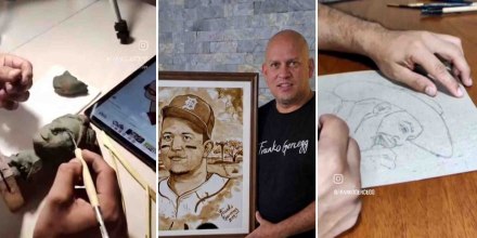 Un artista venezolano usa una pasta ancestral en sus obras para homenajear a su país 